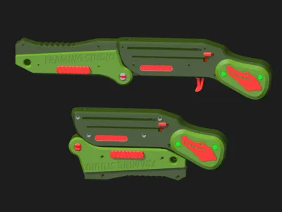 Crocodile in Disguise / Crocodile Launcher / Folding Slingshot / Slingshot / BB Launcher