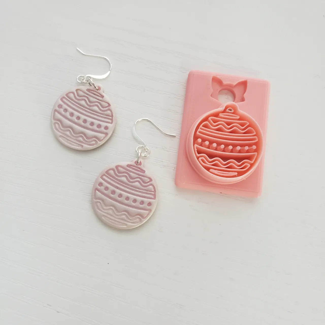Mini Christmas Ornament PolymerClay Earring Cutter view 4