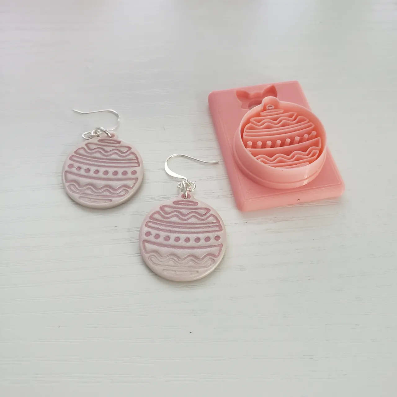 Mini Christmas Ornament PolymerClay Earring Cutter view 2