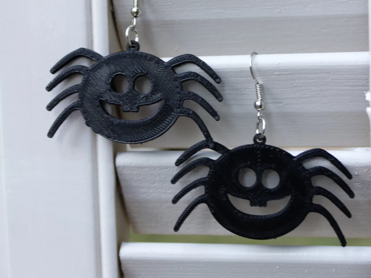 Cute Halloween Spider Earrings view 2