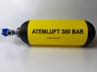 Firefighter Breathing Air Cylinder Piggy Bank