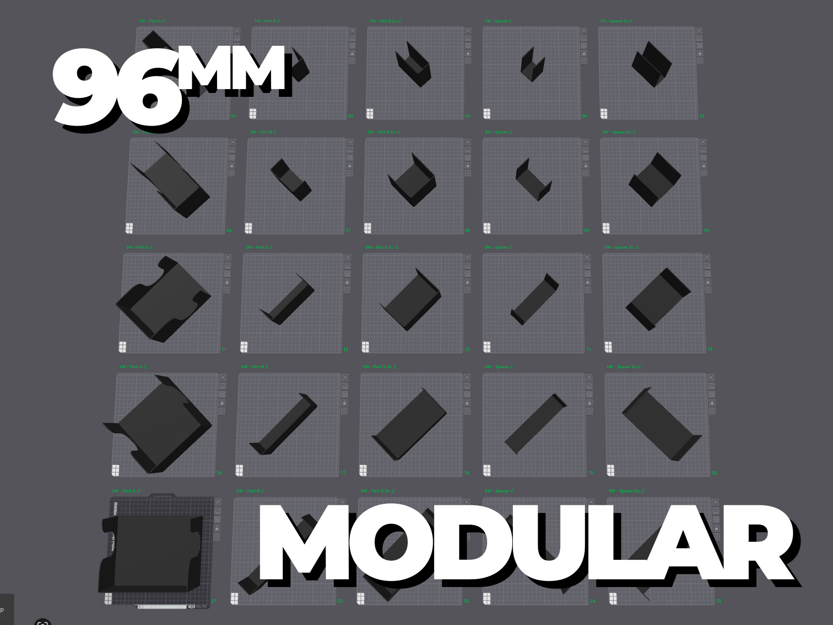 Miniatura 6 do modelo 3D EASY Gridfinity Silverware Organizer / MODULAR