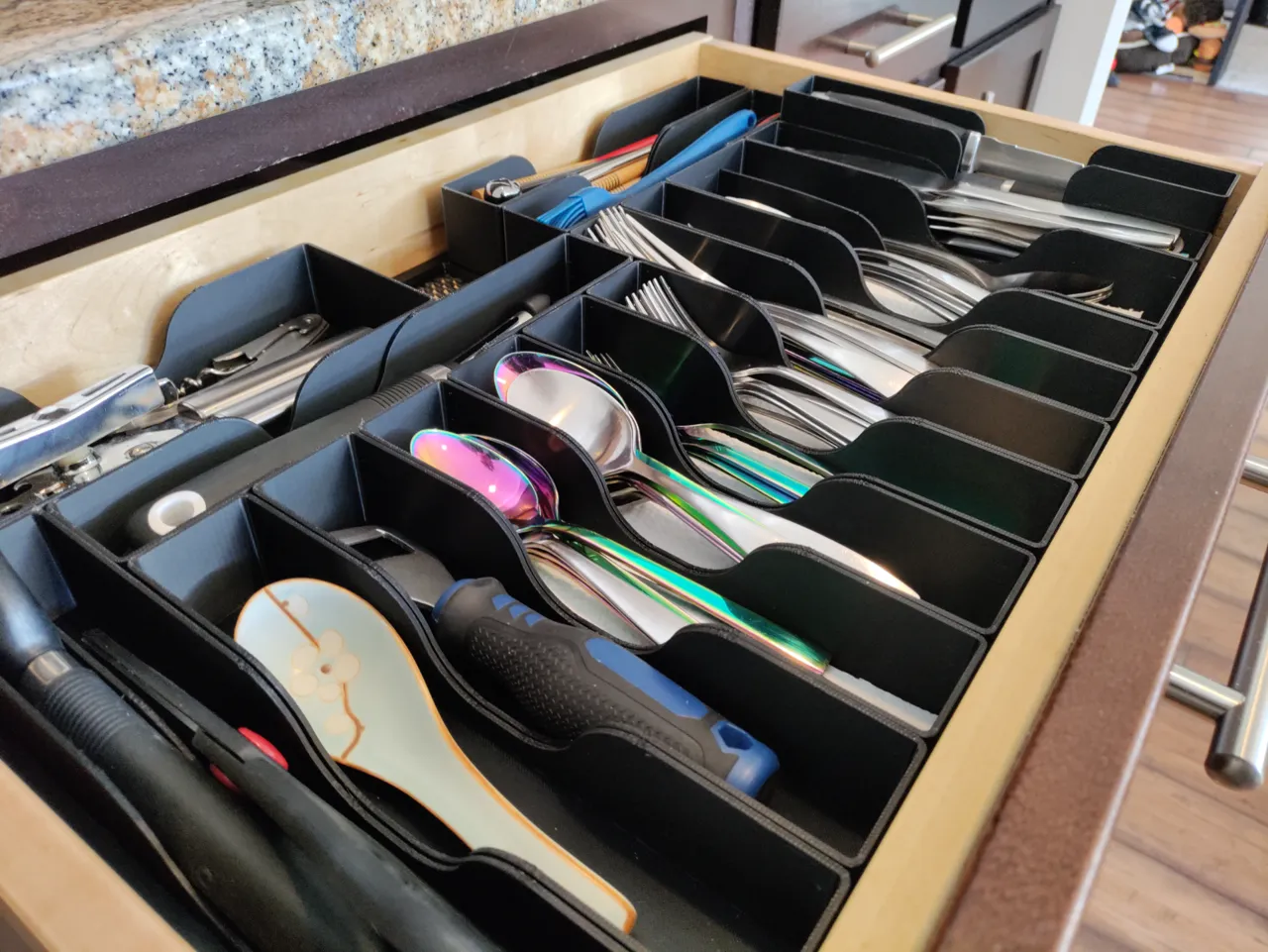 EASY Gridfinity Silverware Organizer / MODULAR view 3