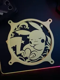 Cache-ventilateur PC Pikachu 120mm — photo 3