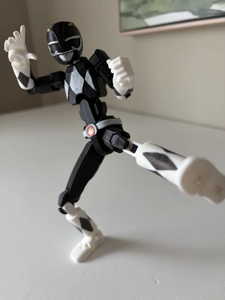 Custom Power Ranger Maker Power Rangers Dummy 13 Black Ranger - Free 3D Print Model - MakerWorld