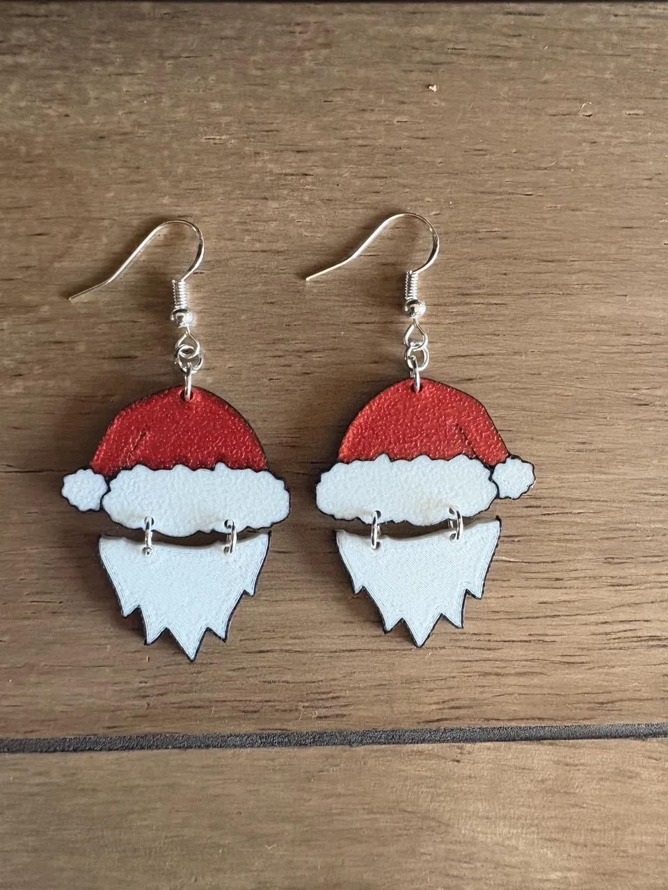Santa Hat and Beard Earrings view 2
