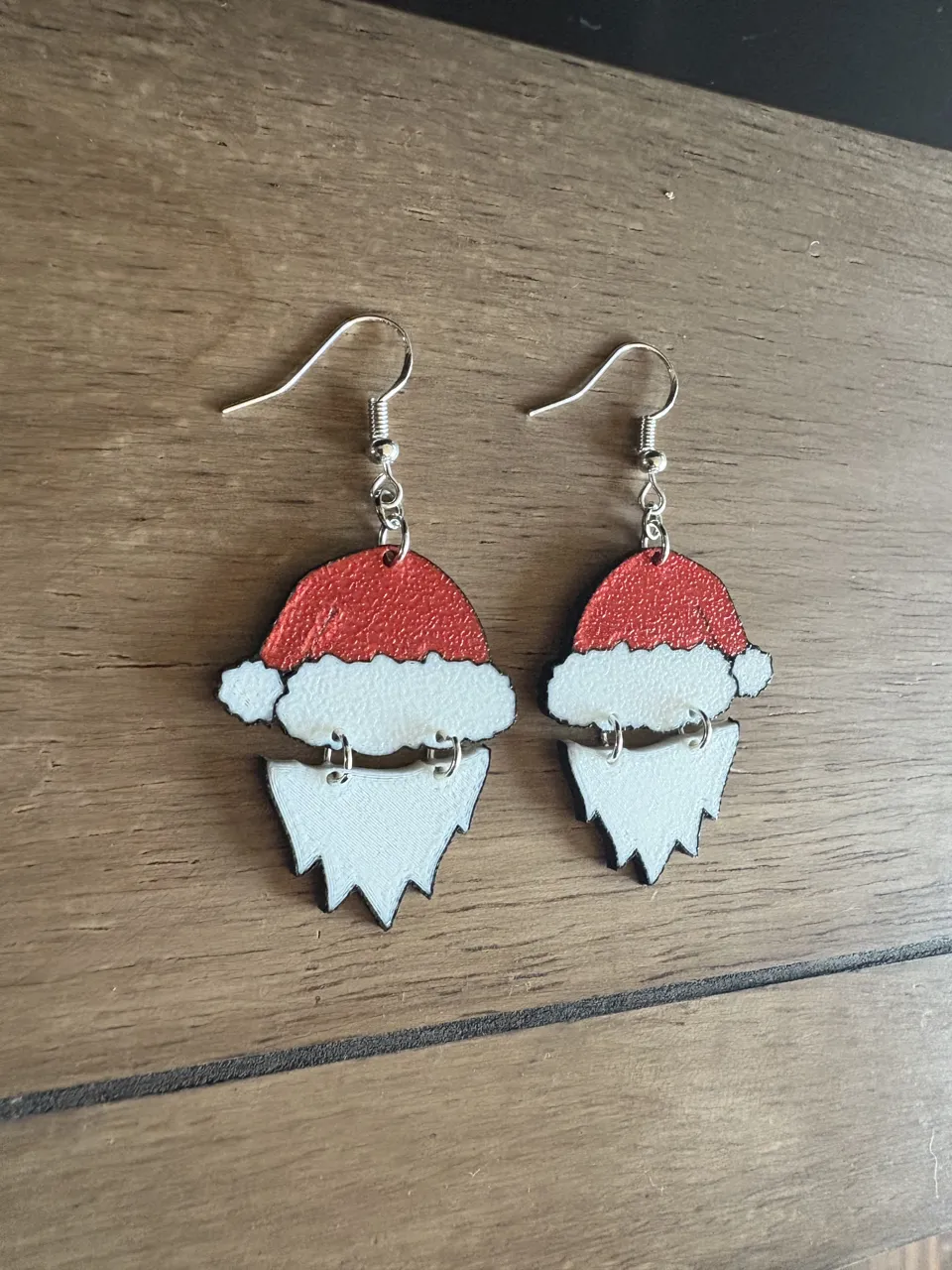 Santa Hat and Beard Earrings view 3