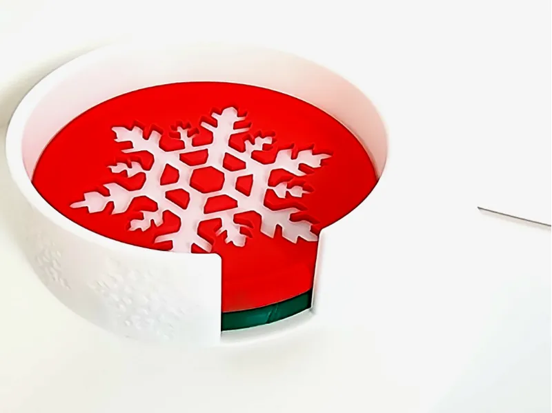 Snowflake Coasters With Stand