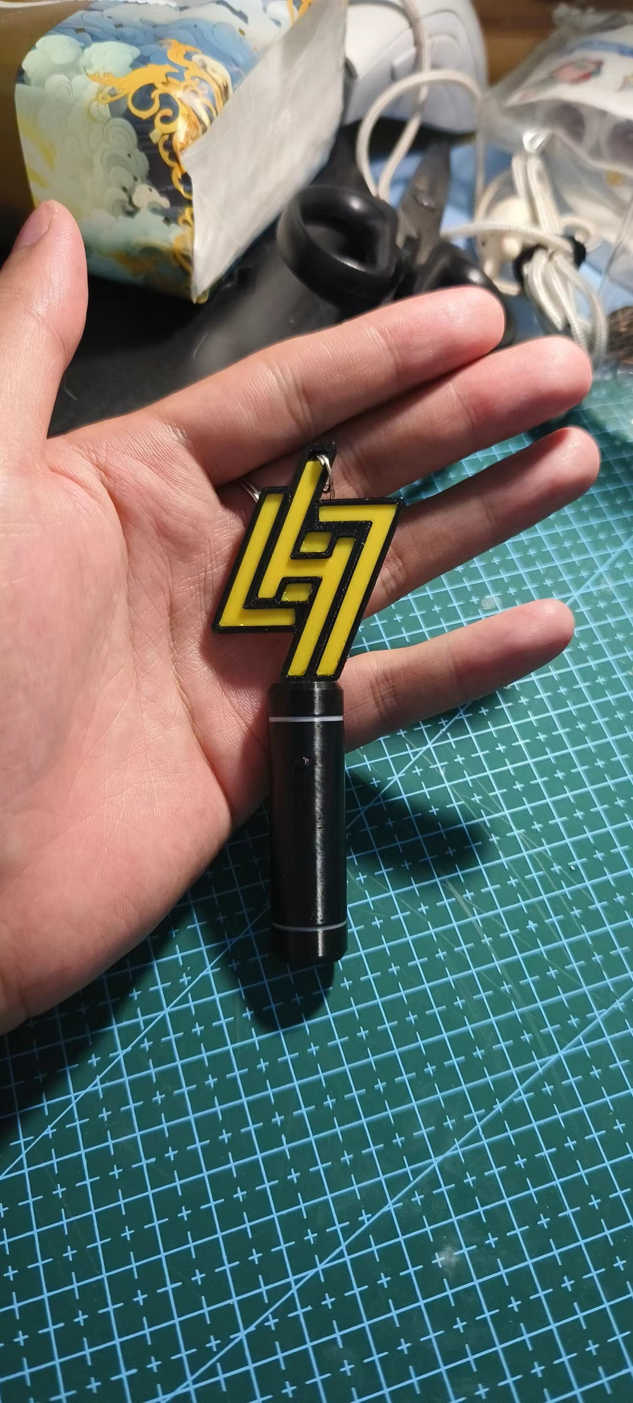 Miniatura 2 do modelo 3D 鹿晗应援钥匙链