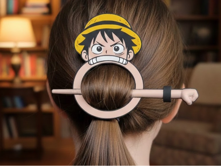 Luffy and his crew's straw hat hair clip
