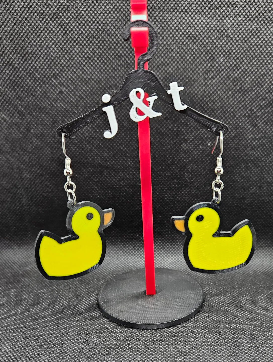 Rubber Ducky earrings view 2