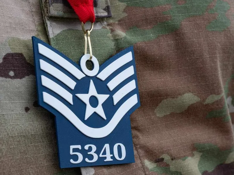 USAF E-5 - Staff Sergeant Rank with Line Number