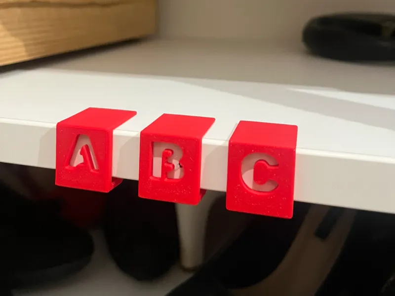 Shelf Clip Labels - Alphabet 