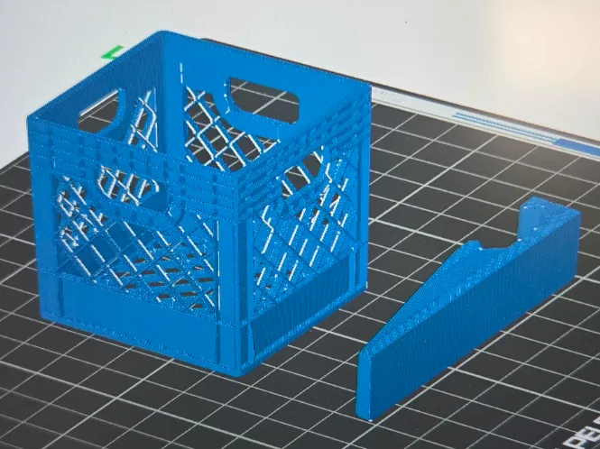 Pic mount milk crate