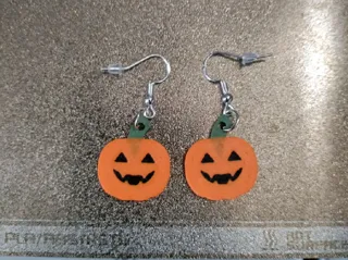 Jack-o-lantern earrings