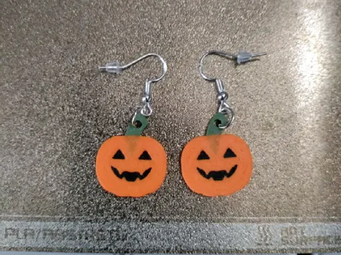 Jack-o-lantern earrings