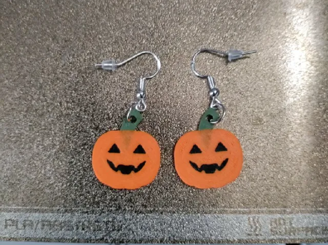 Jack-o-lantern earrings