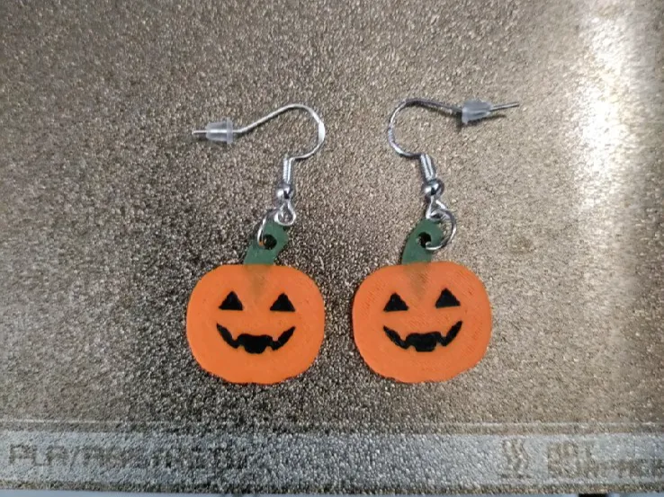 Jack-o-lantern earrings