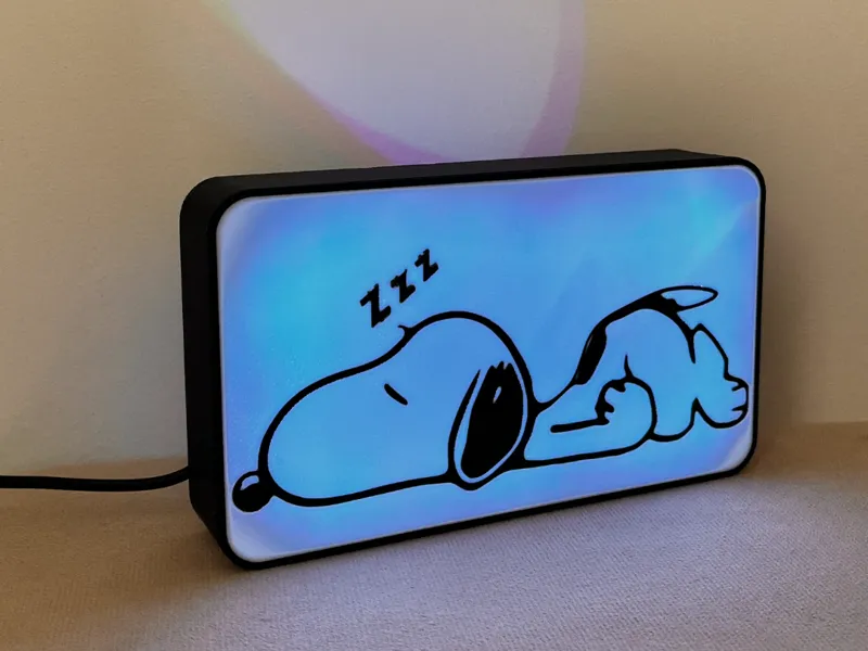 Sleeping Snoopy Light Box 