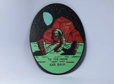 I Love You To The Moon And Back Wall or Desk Art
