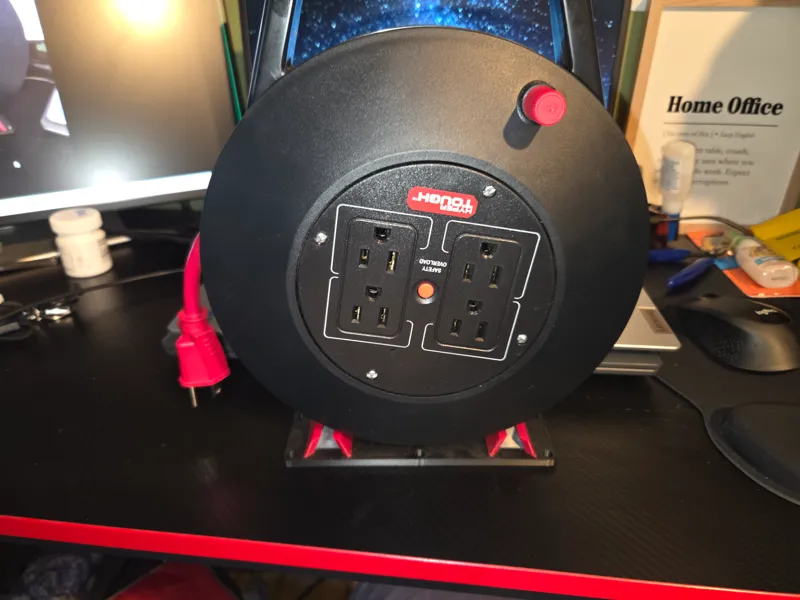 Hyper tough 25ft cord reel wall mount