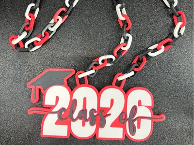 Class of 2026 Oversized Pendant with Chain Ver. 1