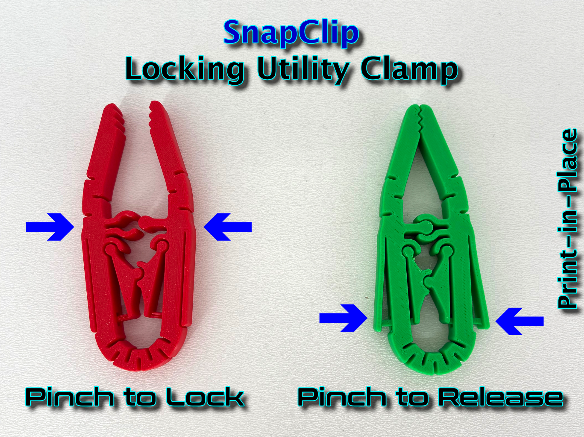 SnapClip: Print-in-Place Locking Utility Clamp