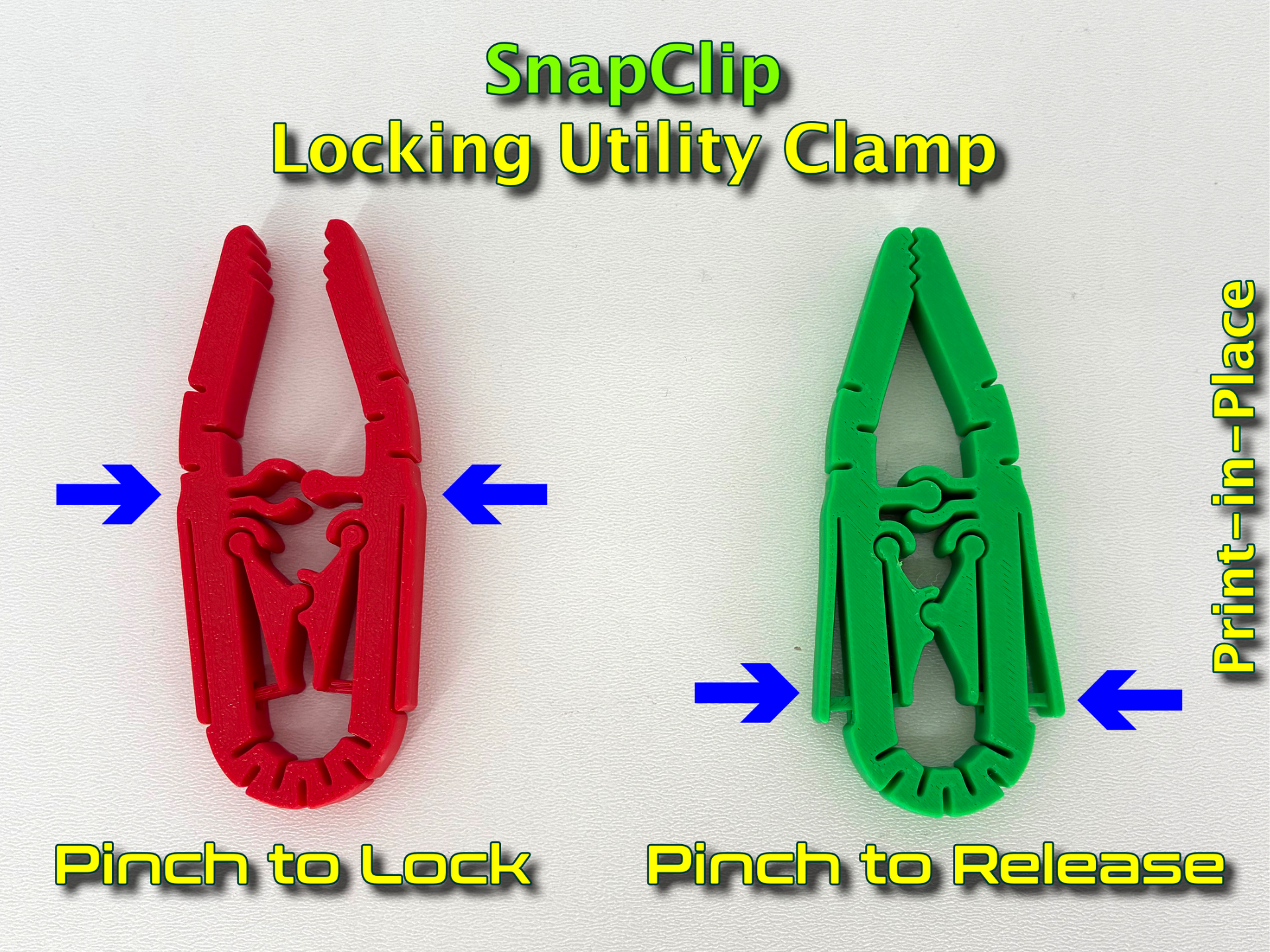 SnapClip: Print-in-Place Locking Utility Clamp
