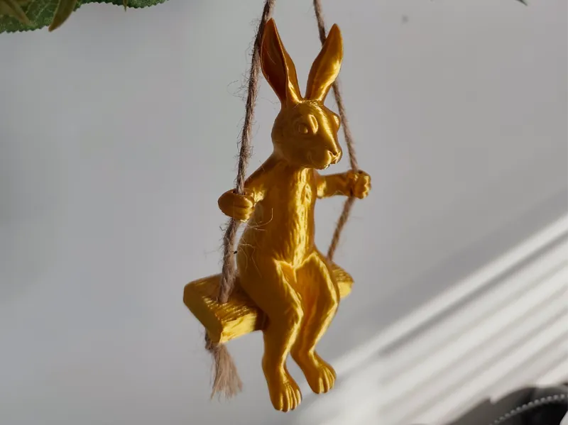 Bunny on a Swing, Easter / Wielkanoc
