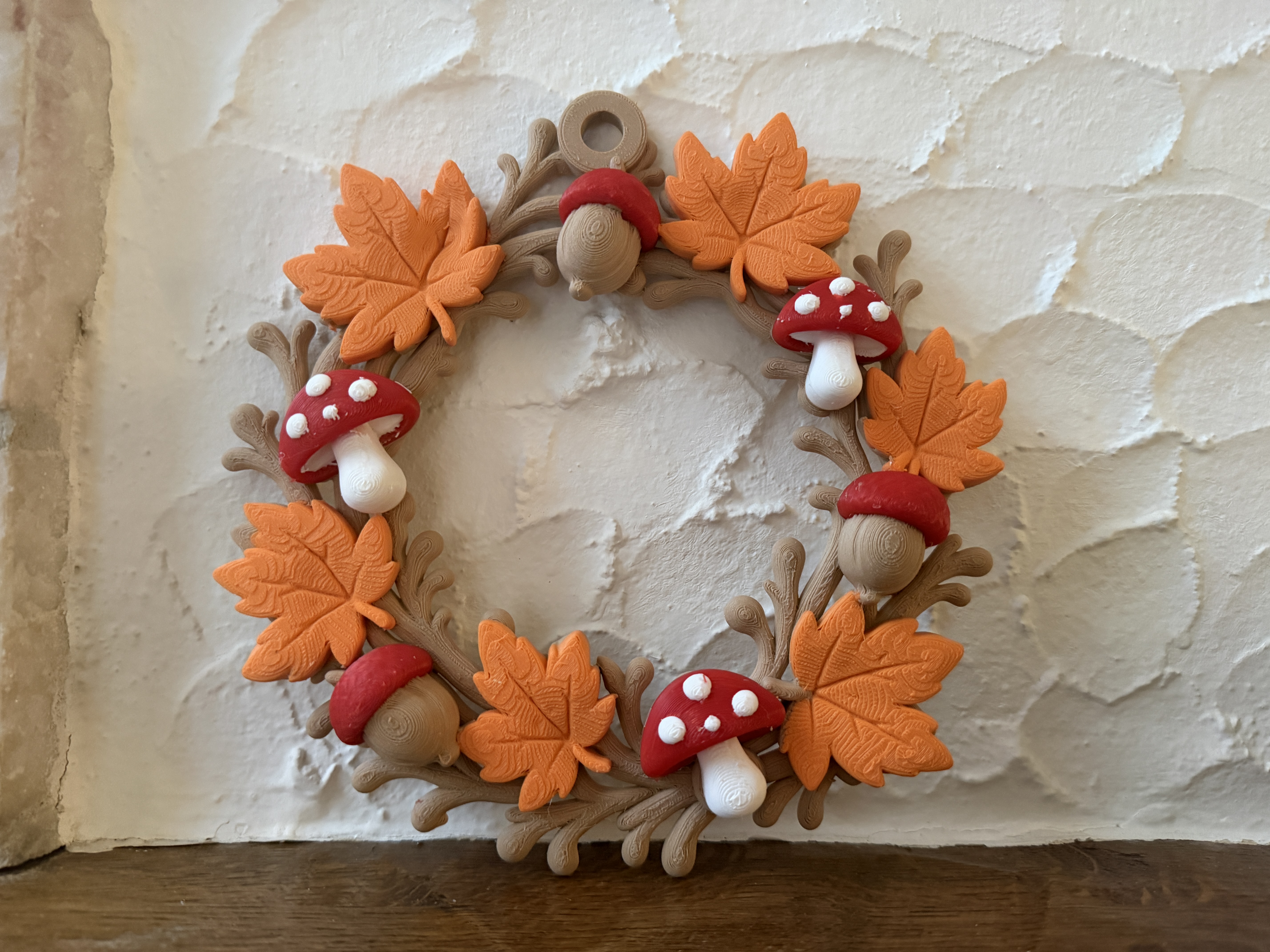 Fall Wreath with Mushrooms and Acorns - 1
