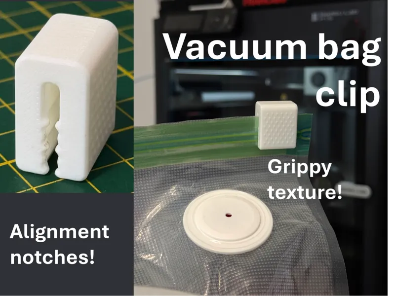 Vacuum bag sealing clip