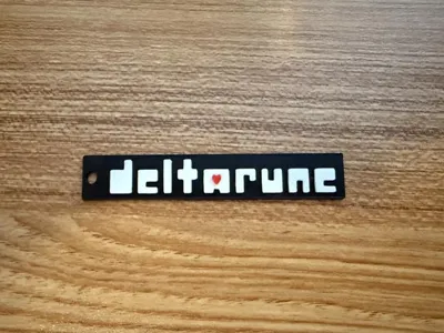 Deltarune Logo Keychain