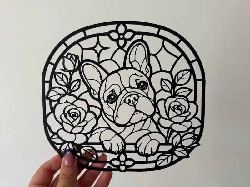 Décoration murale effet vitrail -  Frenchie