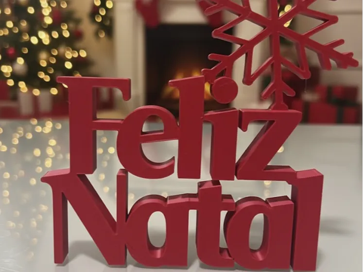 Feliz Natal com floco de neve 
