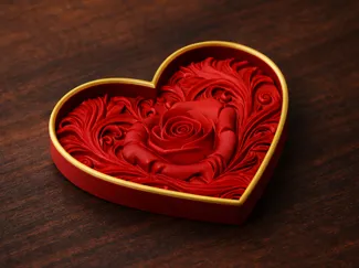 Makeup Brush Cleaner - Heart and Rose