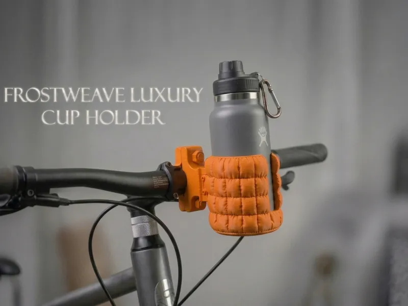 FrostWeave Luxury Cup Holder – Bike & Desk Mount