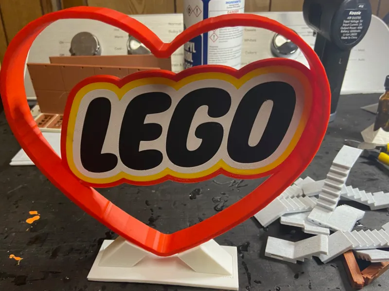 L E G O Logo in a Heart for Valentine's