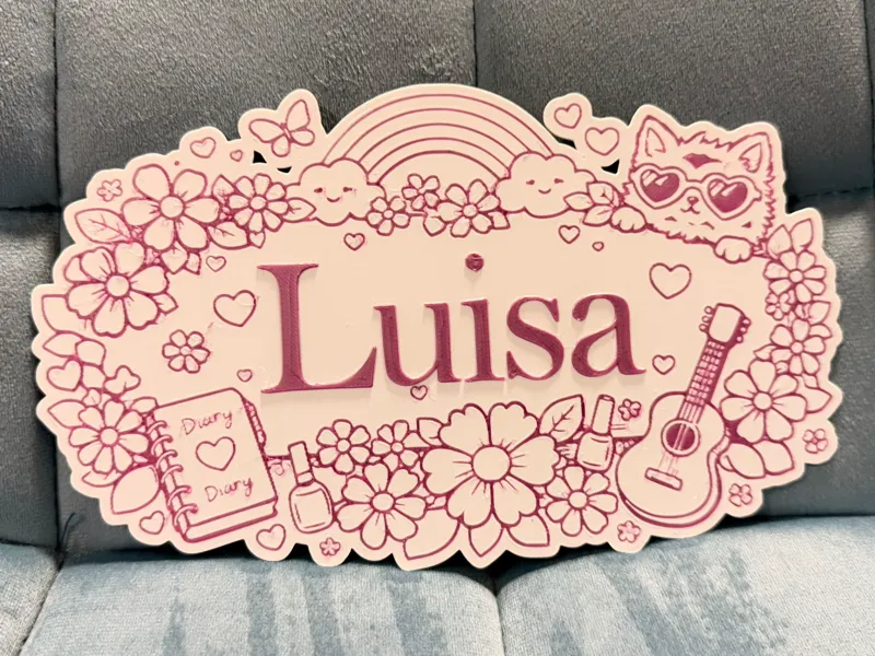 Personalisierbares Namensschild 