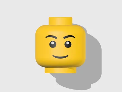 Mega Minifigure Head Man Smiley Face