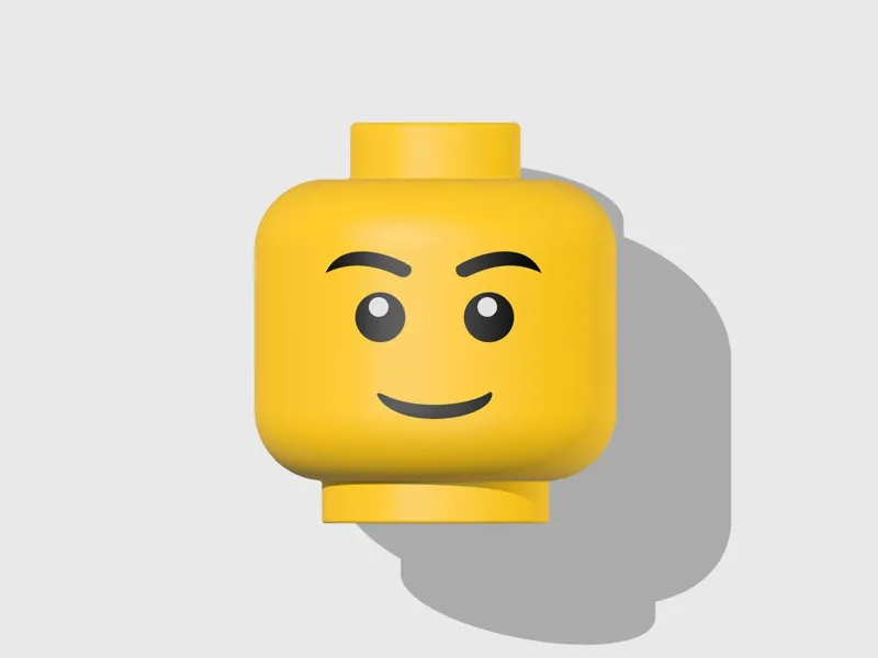 Mega Minifigure Head Man Smiley Face