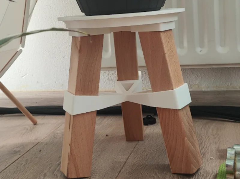 Plant Stool using Kubb wood blocks