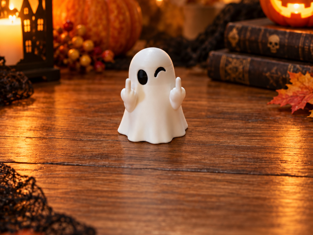 Ghost with attitude – Funny Halloween 3D Print - 1