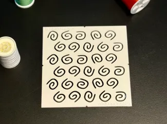 Sashiko Bent Paper Clip Pattern