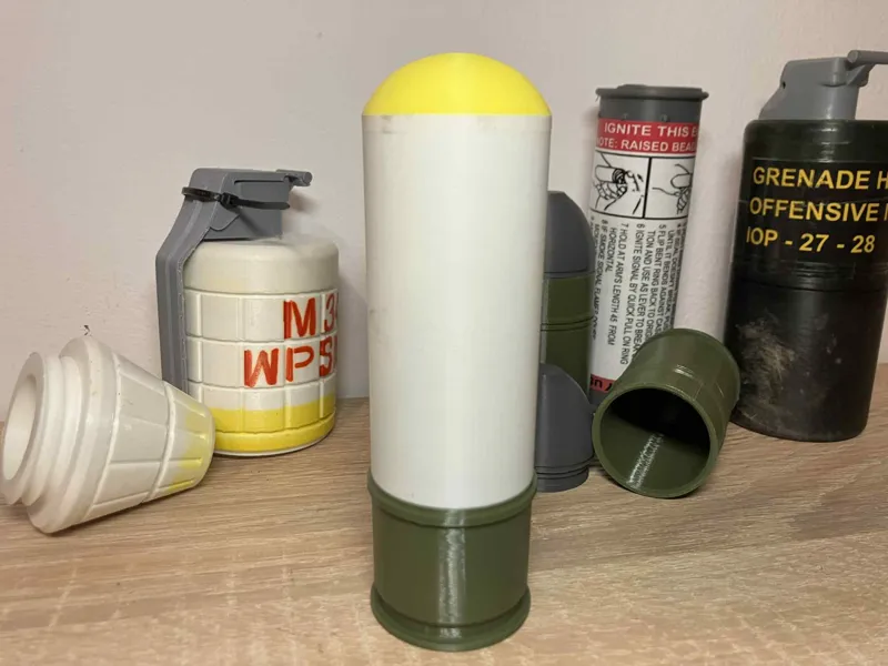 Replika 40mm smoke grenade XM676 dummy, container