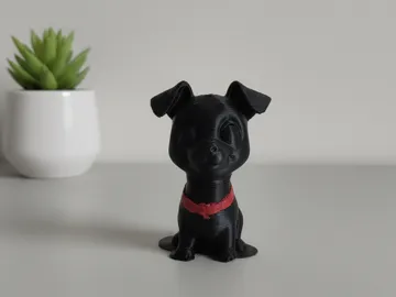 Adorable Pup in Red Christmas Style