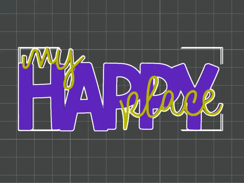 Schriftzug my happy place