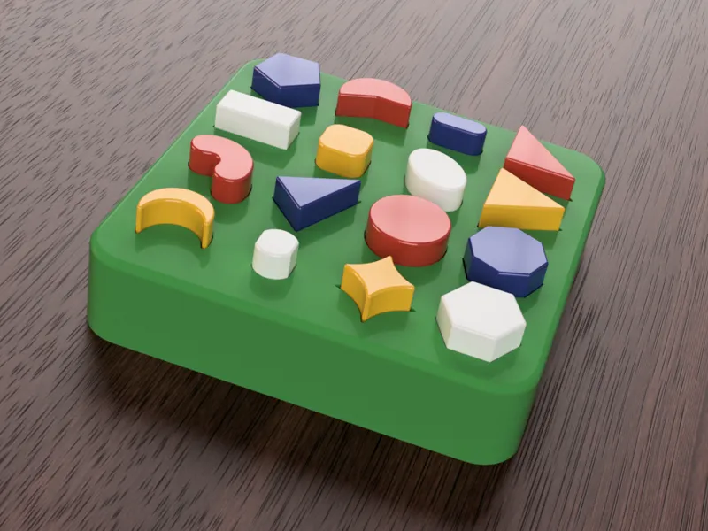 -Print in Place- Kids Shapes Puzzle!