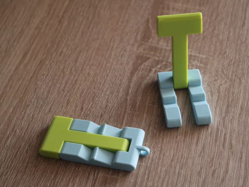 Foldable phone stand. Keychain. Print in Place