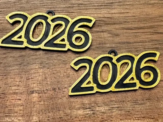 Happy New Year 2026 Earrings