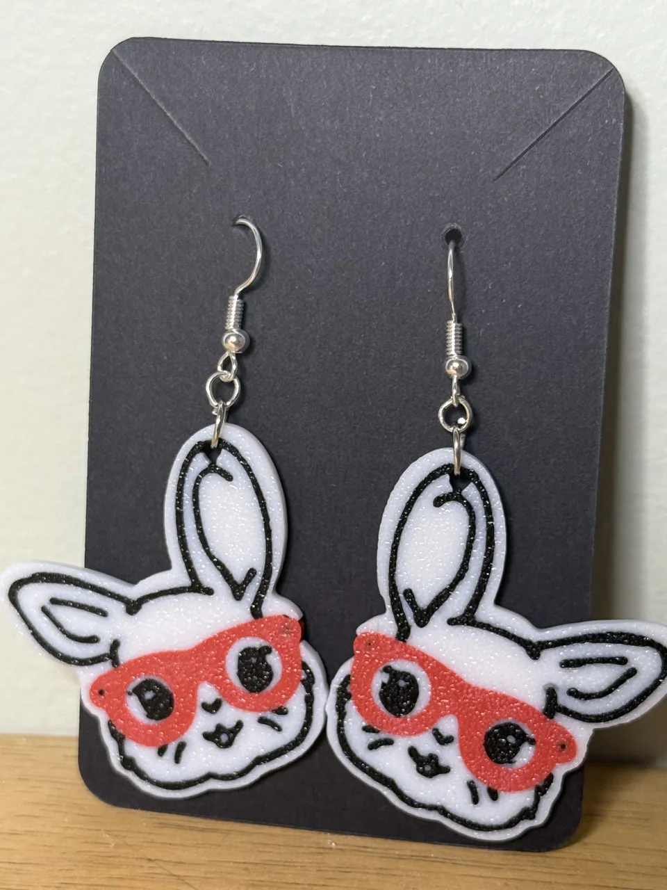 Diva Bunny Earrings * easily change the colors! * view 3